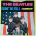 BEATLES Sure To Fall/Money (Deccagone PRO 1104) USA 1976 release of 1962 recording PS yellow vinyl 45